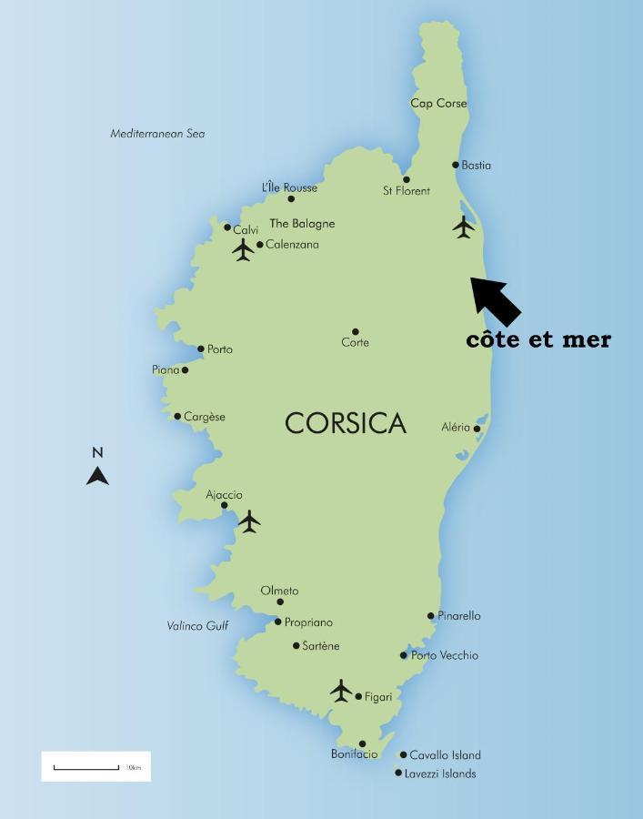 Cote Et Mer - Appartement Haut Standing Dans Villa Avec Piscine Et Vue Mer Taglio-Isolaccio Eksteriør bilde